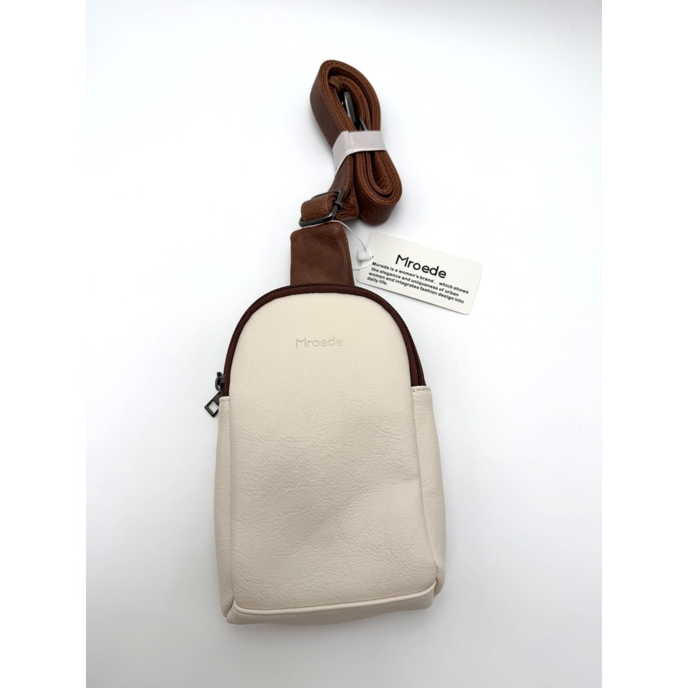 NWT Mroede Sling Bag for‎ Women Crossbody Bag, Southwest Boho, Cream, Brown Tan